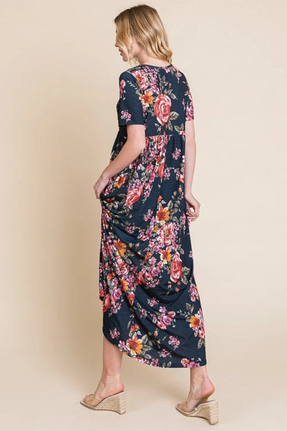 Floral Short Sleeve Maxi Dress - product view 2