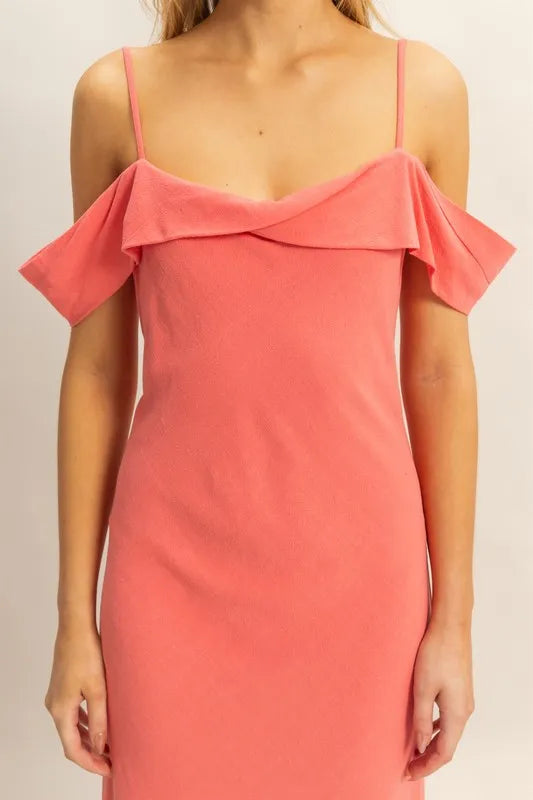 Flattering Fit Cami Maxi Dress - Pink - product view 5