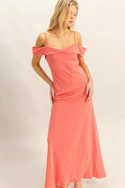 Flattering Fit Cami Maxi Dress - Pink - product view 4