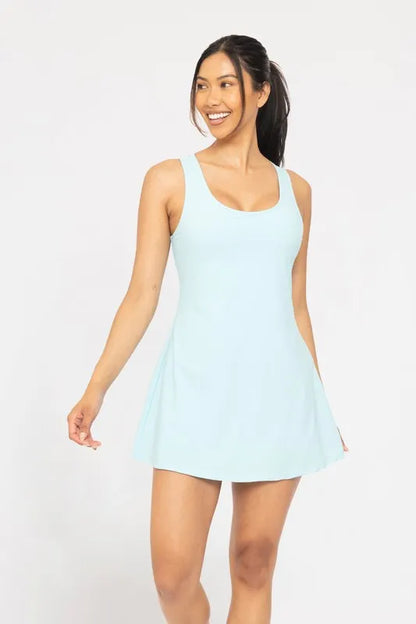 Adjustable Active A-line Dress - Bright Blue - product view 2