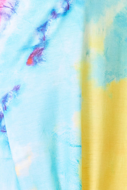 Shiny Tie-Dye V-Neck Twisted Dress in Multicolor - product view 6