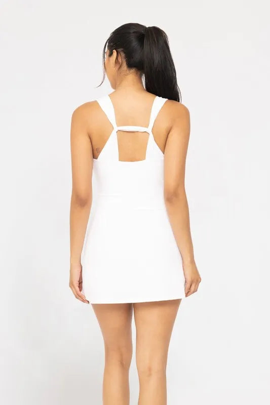 Adjustable Active A-line Dress - White - product view 3