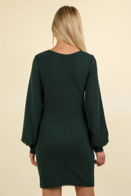 Ruched Detail Bodycon Mini Dress - Forest - product view 2