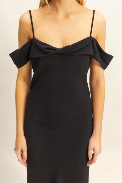 Flattering Fit Cami Maxi Dress - Black - product view 5
