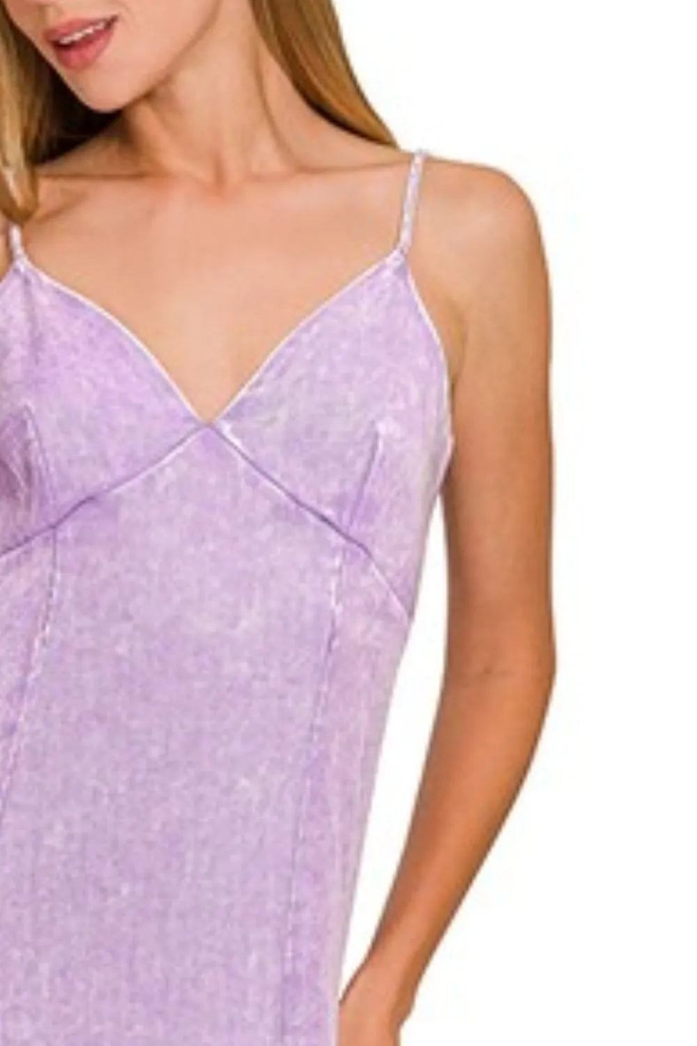 Tencel Mineral Washed Maxi Dress - B Lavender - product view 3