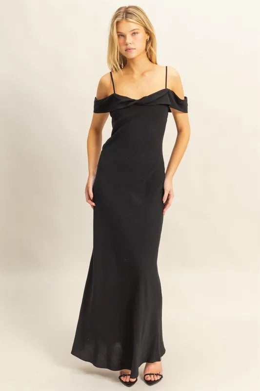 Flattering Fit Cami Maxi Dress - Black - product view 4