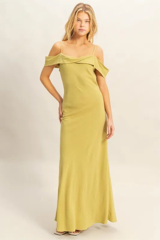 Flattering Fit Cami Maxi Dress - Matcha - product view 1