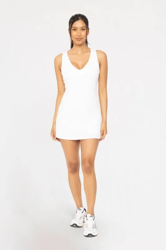 Adjustable Active A-line Dress - White - product view 4