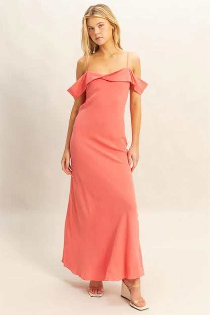 Flattering Fit Cami Maxi Dress - Pink - product view 1