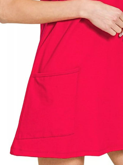 Cami Mini Dress with Built-in Romper Liner - Ruby - product view 3