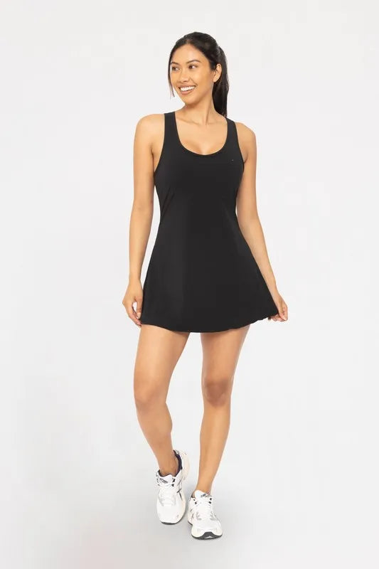 Adjustable Active A-line Dress - Black - product view 1
