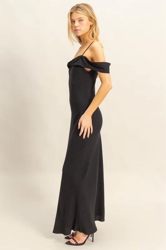 Flattering Fit Cami Maxi Dress - Black - product view 2