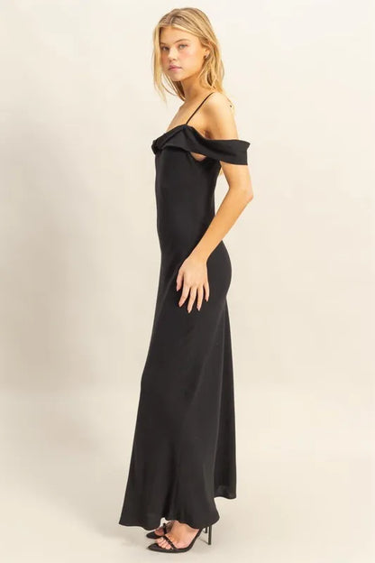 Flattering Fit Cami Maxi Dress - Black - product view 2