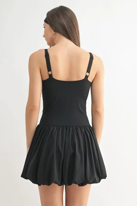 Bubble Active Mini Dress in Black - product view 3