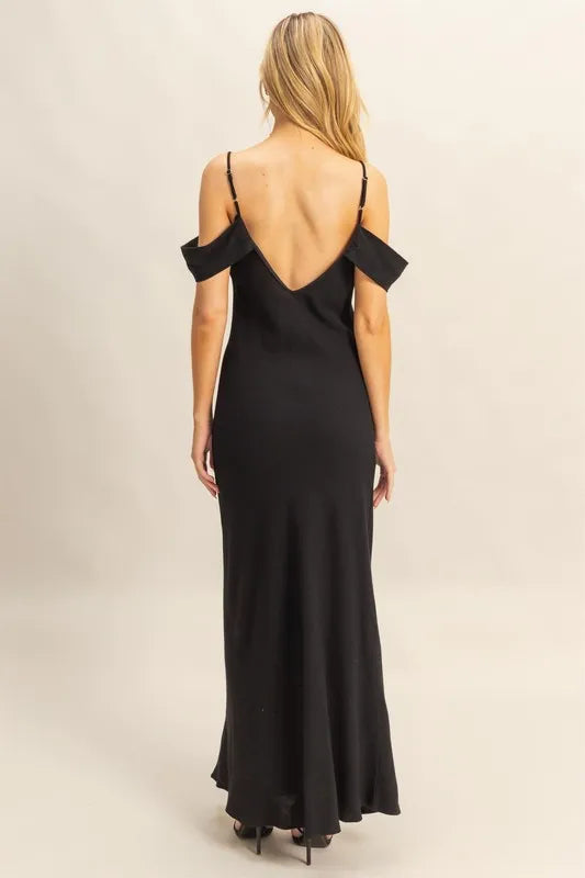 Flattering Fit Cami Maxi Dress - Black - product view 3