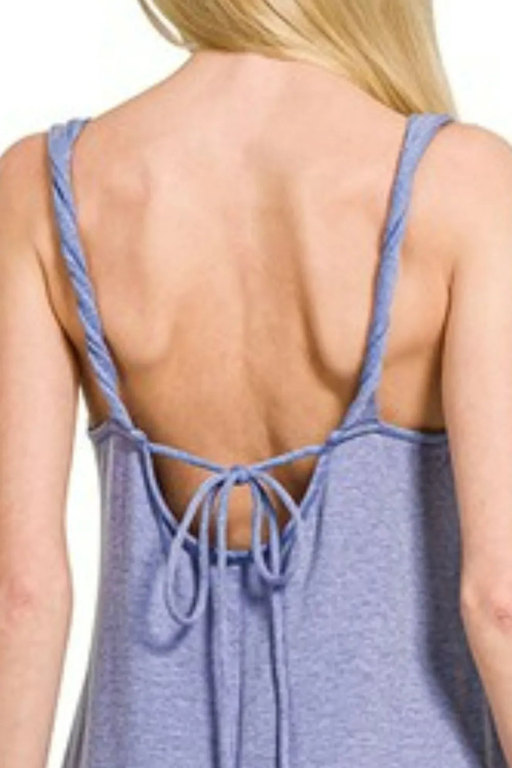 French Terry Twisted Strap Midi Dress - Marlin - product view 3